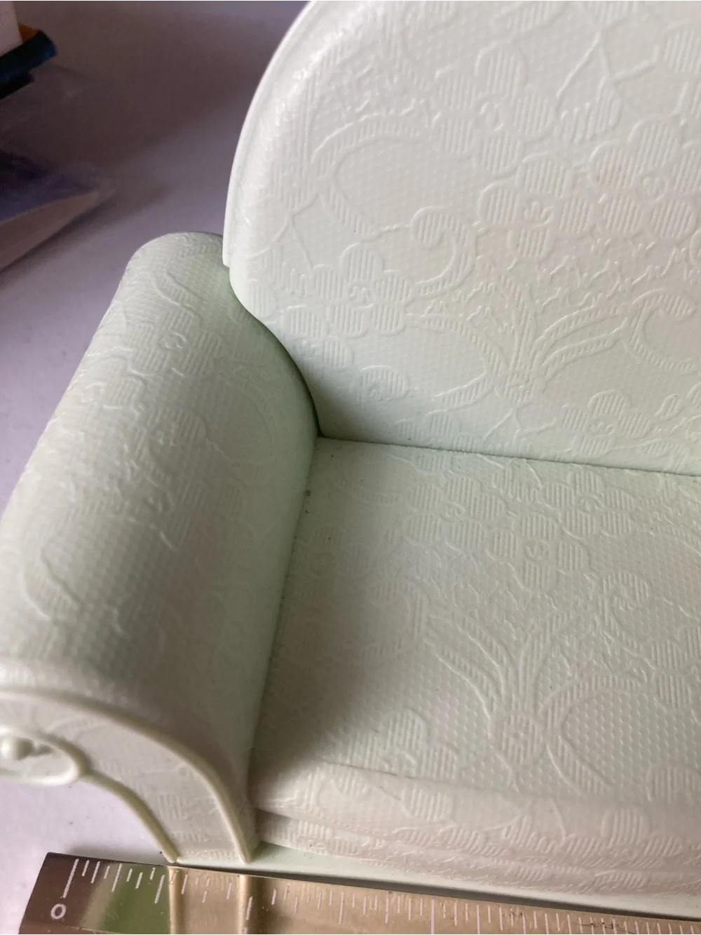 Mattel Barbie Mint Green Mini Textured Armchair Fashion Doll Furniture 2005